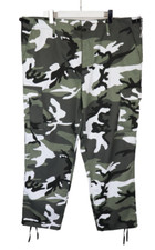 Mil-Tec Hose Herren 4XL Knopf Fly Taille Schnallen Tarnfarbe Muster Cargo