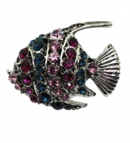 Brosche fisch mit zirkonia - brosche,