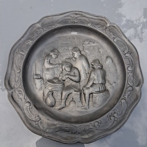Antiker zinnteller mit - antiker,