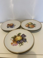 Neuwertige Porzellan Antik Arzberg  Schumann 7 Stück Obstteller Goldrand 19 cm,