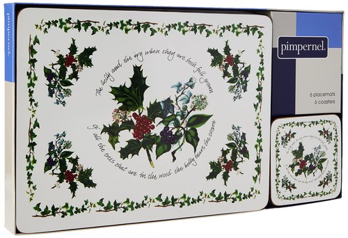 Holly ivy platzsets - holly,