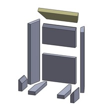 Heizgasumlenkplatte 286 x 110