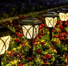 6 LED Solarbetriebene Gartenleuchten im Kegel Design – 3000K Warmweißes Licht