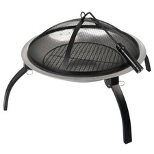 ACTIVA Feuerschale Capri Edelstahl 57,5 cm Feuerstelle Terrassenfeuer Lagerfeuer