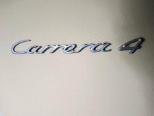Porsche Schriftzug original "Carrera 4" silber matt aus Kunststoff für Heck