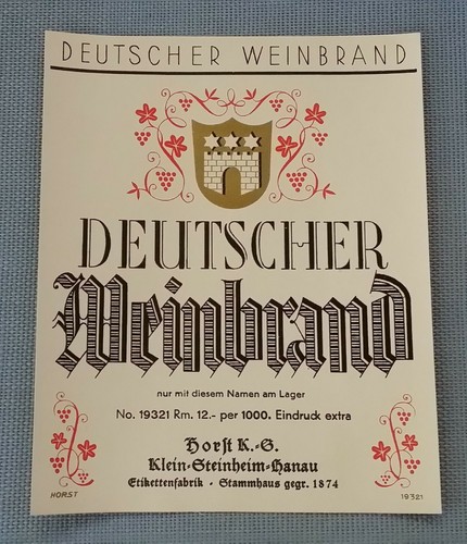 Altes schnapsetikett - altes,