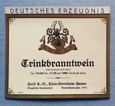 altes Liköretikett Weinetikett Flaschenetikett Etikett Trinkbranntwein Entwurf