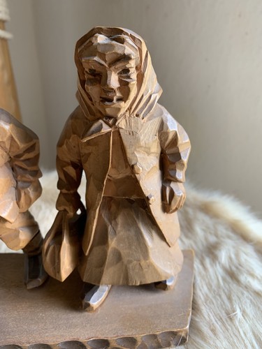 Holzfigur altes ehepaar - altes,