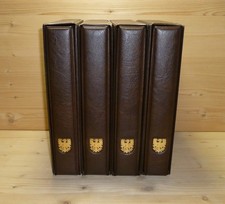 VIER wattierte Philswiss Alben / Ringbinder mit Schuber Modell WAPPEN ADLER