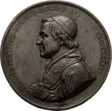 Vatikan 1846 Medaille Pius IX.,  73 mm/ 122,9 g Original Münze #FGX