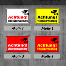 Schild  Achtung Videoüberwachung stabiler Kunststoff wetterfest UV stabil, Folie