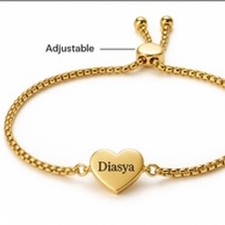 Diasya Heart Charm Bracelet
