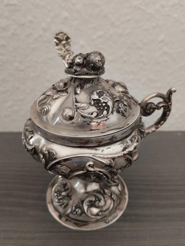 Antiker silber senftopf 1852 - antiker,