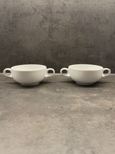 2x Vintage / Bauscher Weiden Portellan Suppentasse Design modern schlicht weiß