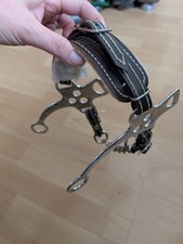 Hackamore-Kandare – gebisslose Zäumung – Edelstahl mit braunem Nasenriemen