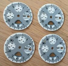 4 Stück Zifferblatt für ETA Valjoux 7758 Swiss Made 70er Jahre - Mondphase - NOS - 