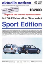 VW Notizen GOLF SPORT EDITION IV 4 LUPO GTi Sonderdruck Prospekt Brochure A