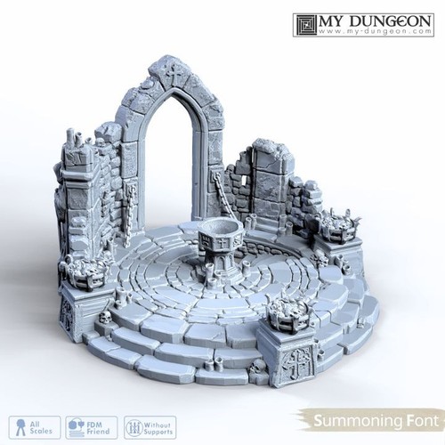 Summoning font circle - font, 28mm