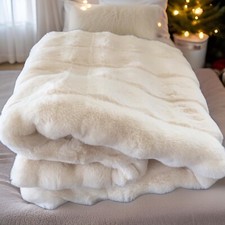 Luxuriöse Felldecke Super weiche warm Wohndecke von Valentino Pucci Italien 🇮🇹