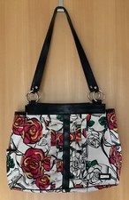 MICHE BAG PRIMA Damenhandtasche, komplett, Basis u.Cover KATY, Farbe Weiß/Blumen