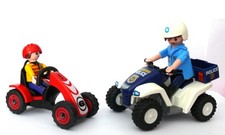 Y1206 / playmobil ® Polizei  Quad 3655 mit Polizist - stopt Kind mit Seifenkiste