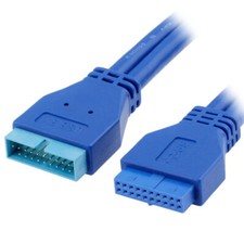 D57 USB 3.0 Verlängerungskabel Adapter Verteiler intern 19polig Pfostenbuchse PC