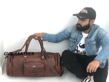 Herren Leder Duffel Reise