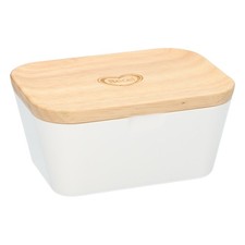 Becel Butterdose Margarinedose 250g Echtholz Deckel Küchenzubehör Aufbewahrung