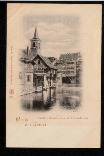 Ansichtskarte gruss aus erfurt - ansichtskarte,