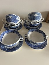 6x Wedgwood Woodland Suppentasse Plus Untere Blau