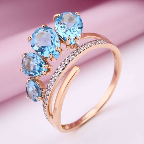 Ring mit swiss blauen - ring,