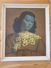 VLADIMIR TRETCHIKOFF: DAS CHINESISCHE MÄDCHEN - GERAHMTER DRUCK - VINTAGE 50er Jahre