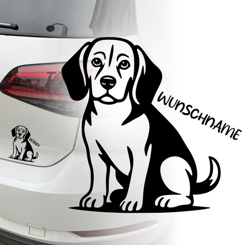 Beagle hund auto aufkleber - beagle,