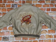 *REDSKINS VINTAGE LEDERJACKE*DRAGON TEDDY BY RDS*CAPPUCCINO*GR: XL*RARITÄT