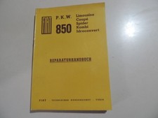 Fiat 850 Limo Komb Coupe Spider Indroconvert  Werkstatthandbuch 11.1967