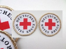 2 German Red Cross Patch Aufnäher Abzeichen für DRK - Uniform Rotes Kreuz croix