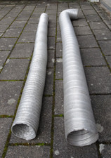 2x Aluflexrohr für den Anschluss von Abluft oder Frischluftzufuhr