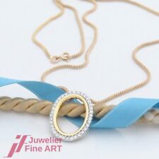 schöner Anhänger an Kette - 36 Brillanten ges. ca. 0,54ct- 14K & 18K Gold