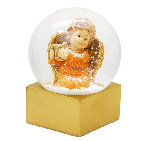 Schneekugel engel terrakotta - schneekugel,