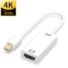 4K mini DP Displayport Thunderbolt zu HDMI Adapter 4096x2160 UHD 4K 2160p Weiß