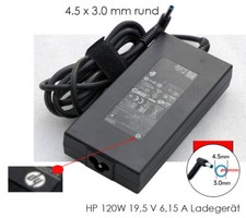 HP NETZTEIL 120W 4,5x3,0mm OMEN 15 1502na, 5000 5100 5200 ax008ng 17 w012ng N153