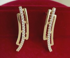 Luxus Ohrringe Creole Zirkonia
