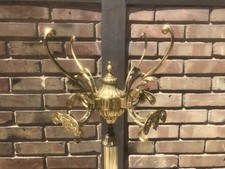 Vintage Garderobenständer Messing  Kleiderständer Barock Stil Gold Garderobe