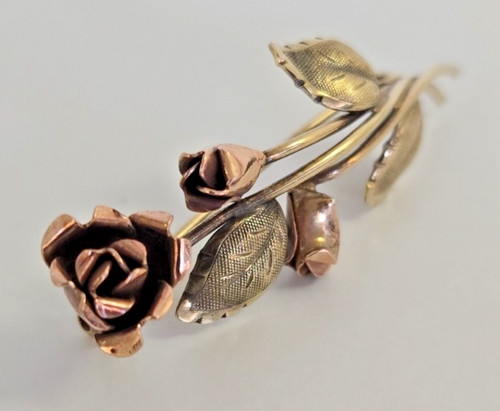 333 gold antike - gold, brosche