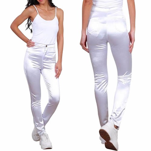 Damen satin high waist - satin,