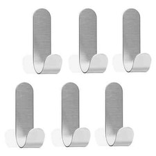 Handtuchhalter ohne Bohren 6er Set selbstklebend Handtuchhaken Edelstahl SEBSON