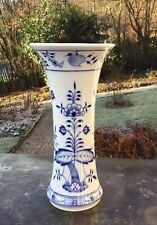 Meissen - Vase / Stangenvase Zwiebelmuster  26 cm Schleifstriche 1934-1945