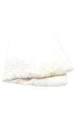 SANDER TISCHWäSCHE Tischdecke Weiß Elegant Polyester Blumenmuster 83x84 cm