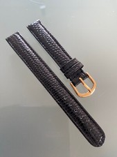 PREMIUM Lederarmband Leder-Prägung Silber Gold Schließe Uhrenarmband