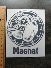 Werbe-Aufkleber Magnat HiFi Bulldogge Logo 13cm Lautsprecher Auto Sound 80er, 